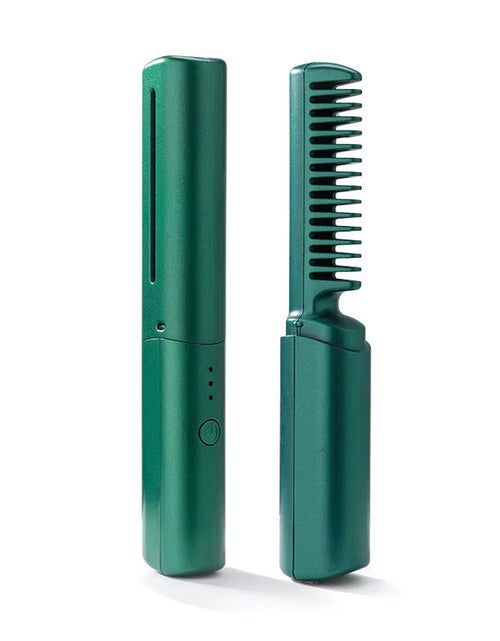 Load image into Gallery viewer, GlamWave Pro – Portable Wireless Heated Hair Straightener & Curler Brush