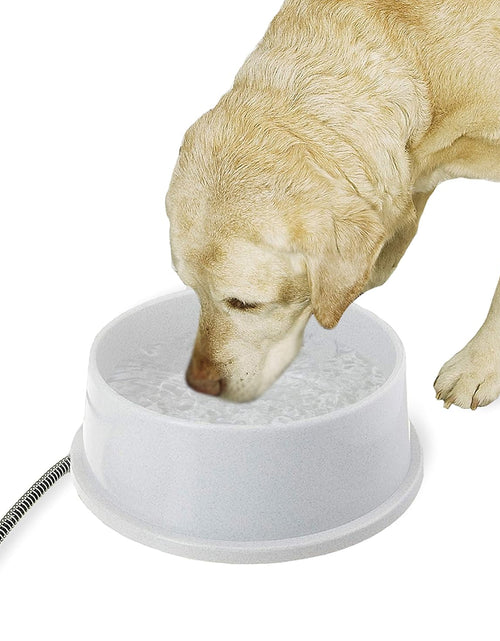 Load image into Gallery viewer, Thermal-Bowl Outdoor Heated Cat &amp; Dog Water Bowl Granite 1.5 Gallons
