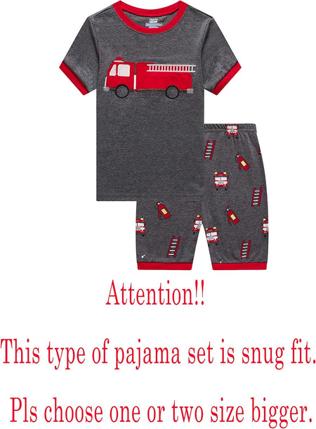 Pajamas Set for Boys Kids Short Pjs Baby Summer Cotton Sleepwears