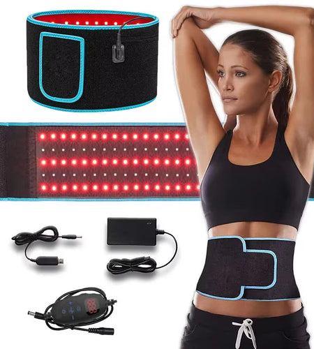 Red ＆Infrared LED Light Therapy Belt 850Nm 660Nm Back Pain Relief Wrap Burn Fat Belt Slimming Machine Waist Heat Pad Full Body