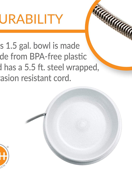 Load image into Gallery viewer, Thermal-Bowl Outdoor Heated Cat &amp; Dog Water Bowl Granite 1.5 Gallons
